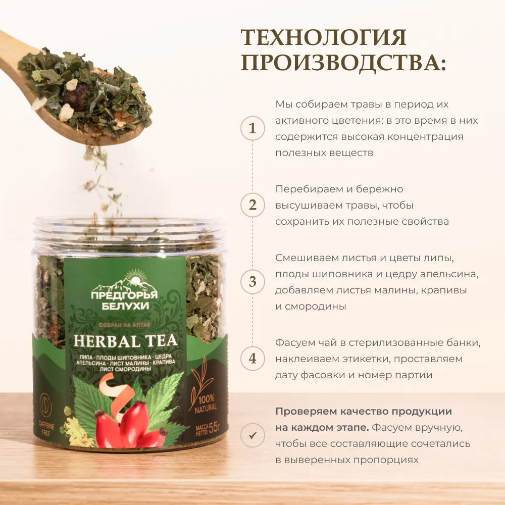 Herbal Tea_Липа, шиповник, цедра апельсина,  лист малины, крапива, лист смородины_2