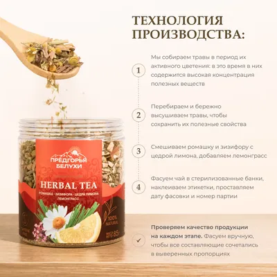 Herbal Tea_Ромашка, зизифора, цедра лимона, лемонграсс_2