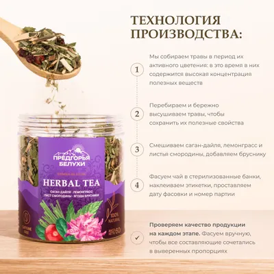 Herbal Tea_Саган дайля, лемонграсс,  лист смородины, брусника_2