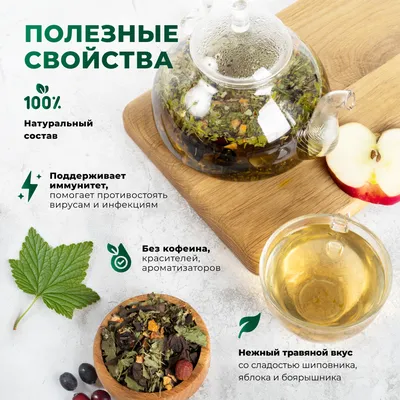 Herbal Tea_Яблоко, шиповник, бадан, лист смородины, курильский чай, боярышник_oz_2