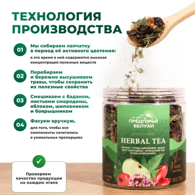 Herbal Tea_Яблоко, шиповник, бадан, лист смородины, курильский чай, боярышник_oz_3