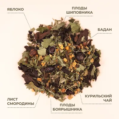 Herbal Tea_Яблоко, шиповник, бадан, лист смородины, курильский чай, боярышник_3