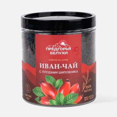 Иван-чай с плодами шиповника, 100 г (новая упаковка)