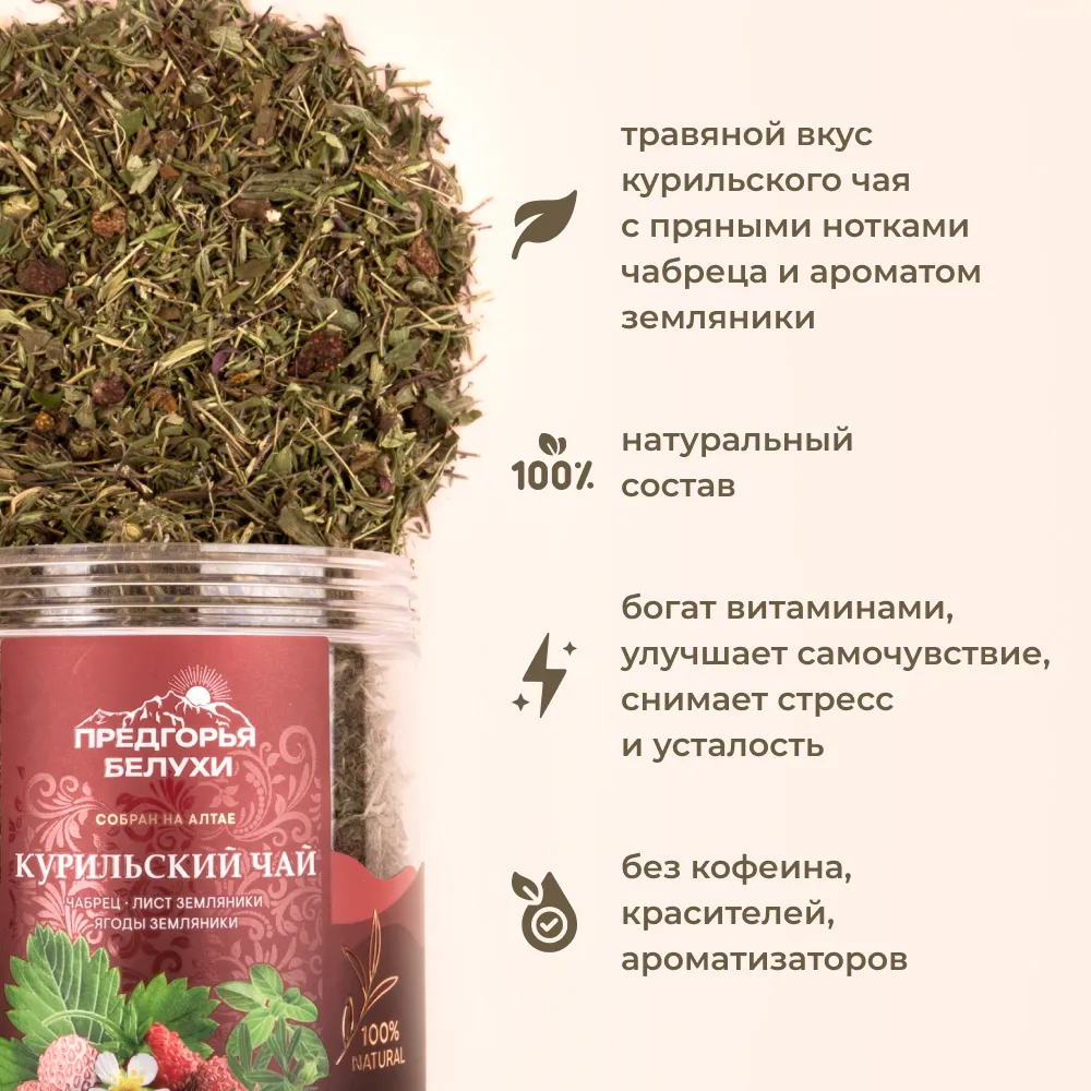 Курильский_чабрец, лист земляники, ягоды земляники_4