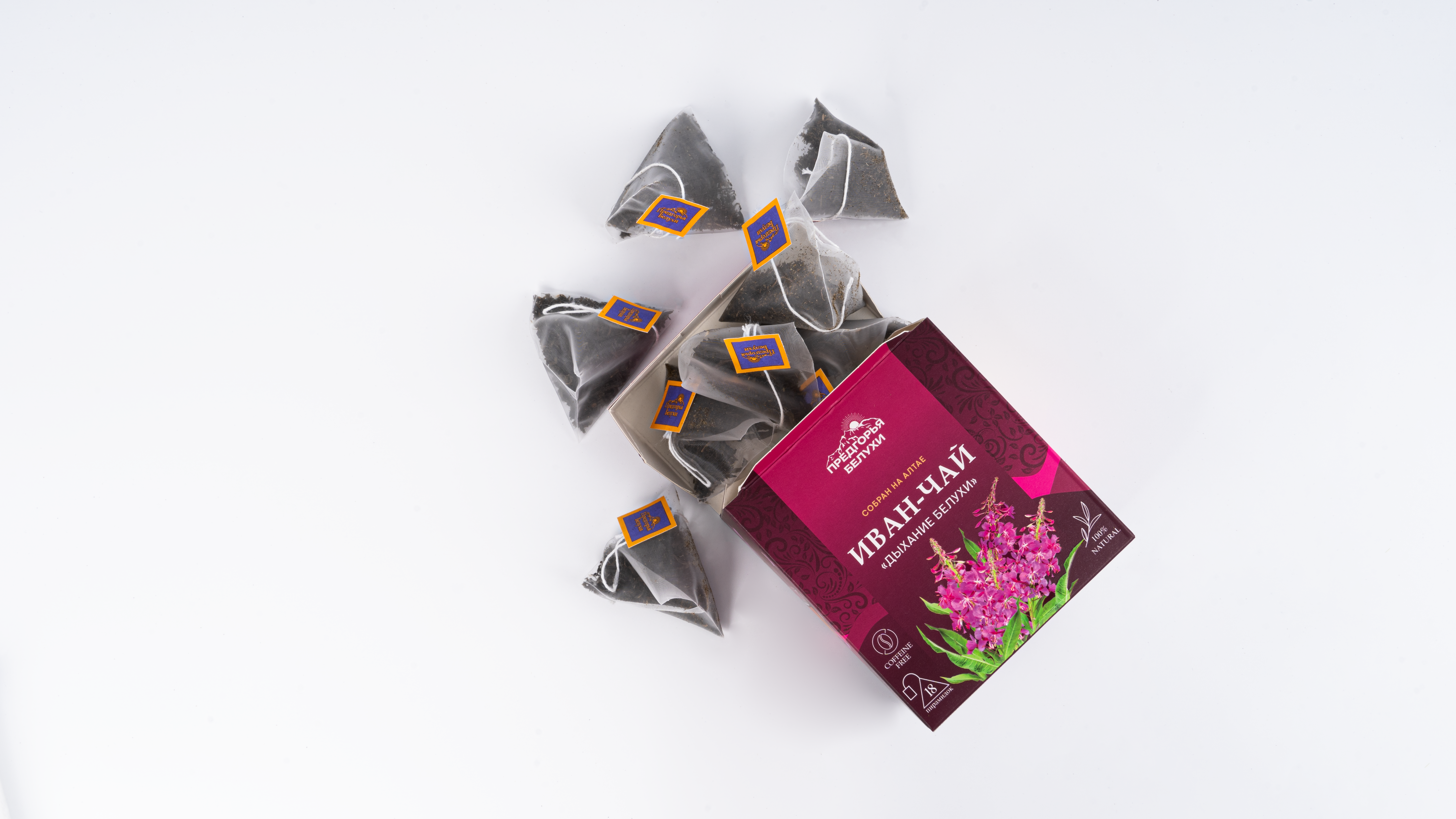 Напиток чайный Иван-чай ферментированный "Дыхание Белухи" (пирамидки) 2,5гр*18