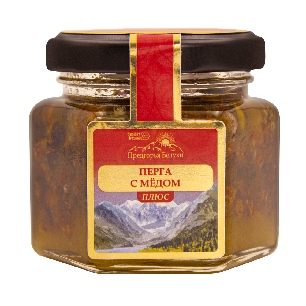 Перга с горным натуральным медом разнотравье Плюс Предгорья Белухи, 140 гр.