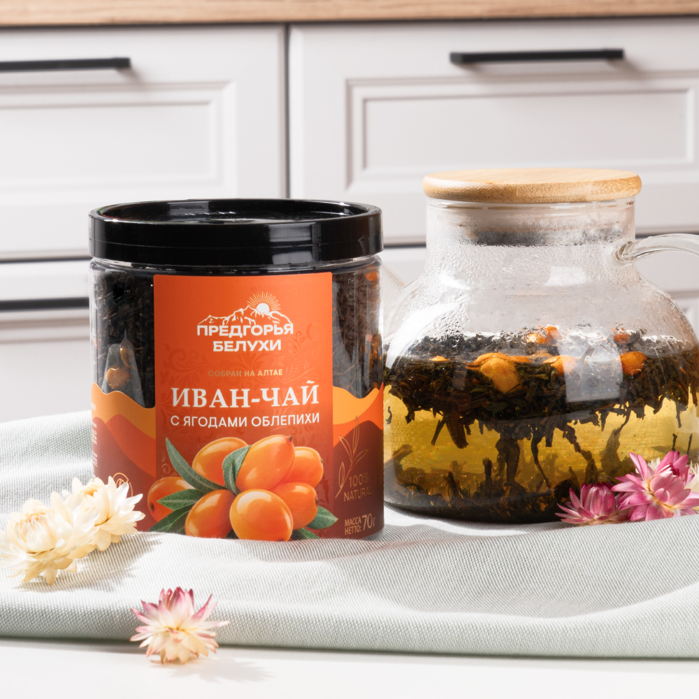 Напиток чайный Иван-чай ферментированный с ягодами облепихи