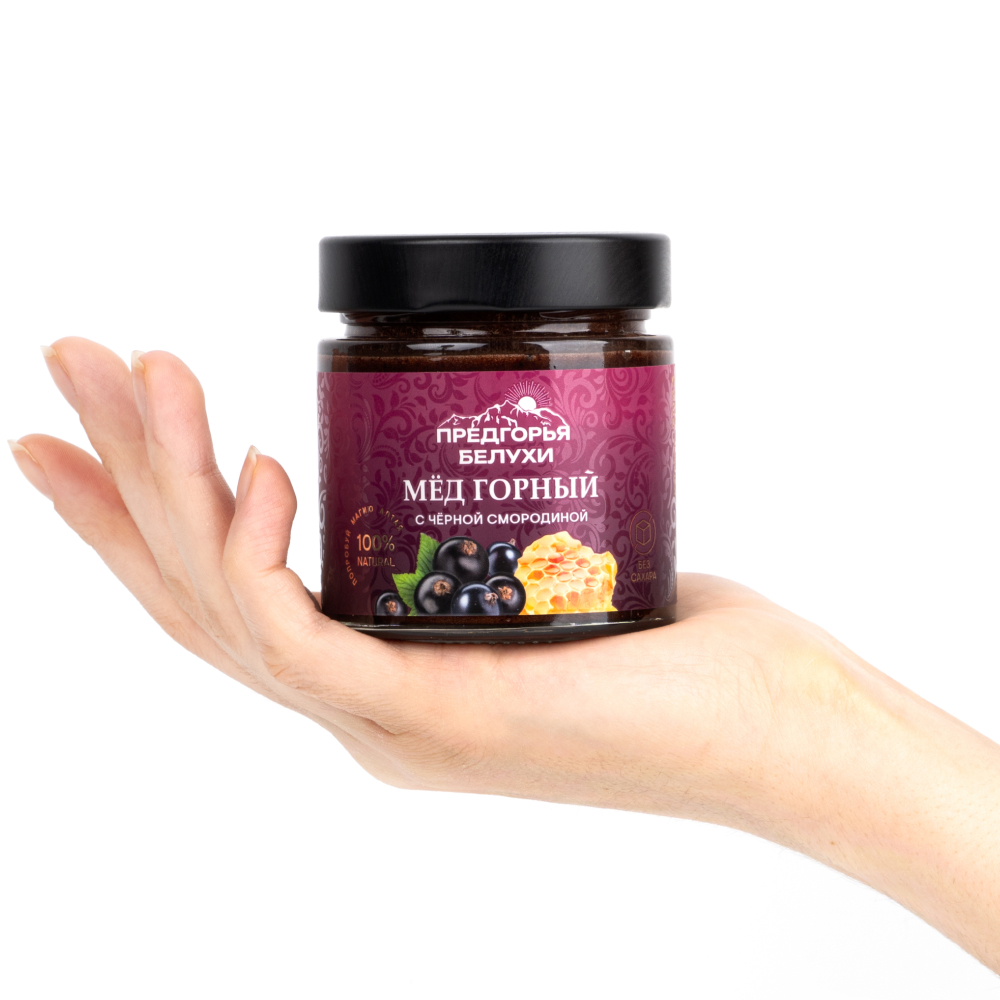 Мёд c чёрной смородиной, 240 г 