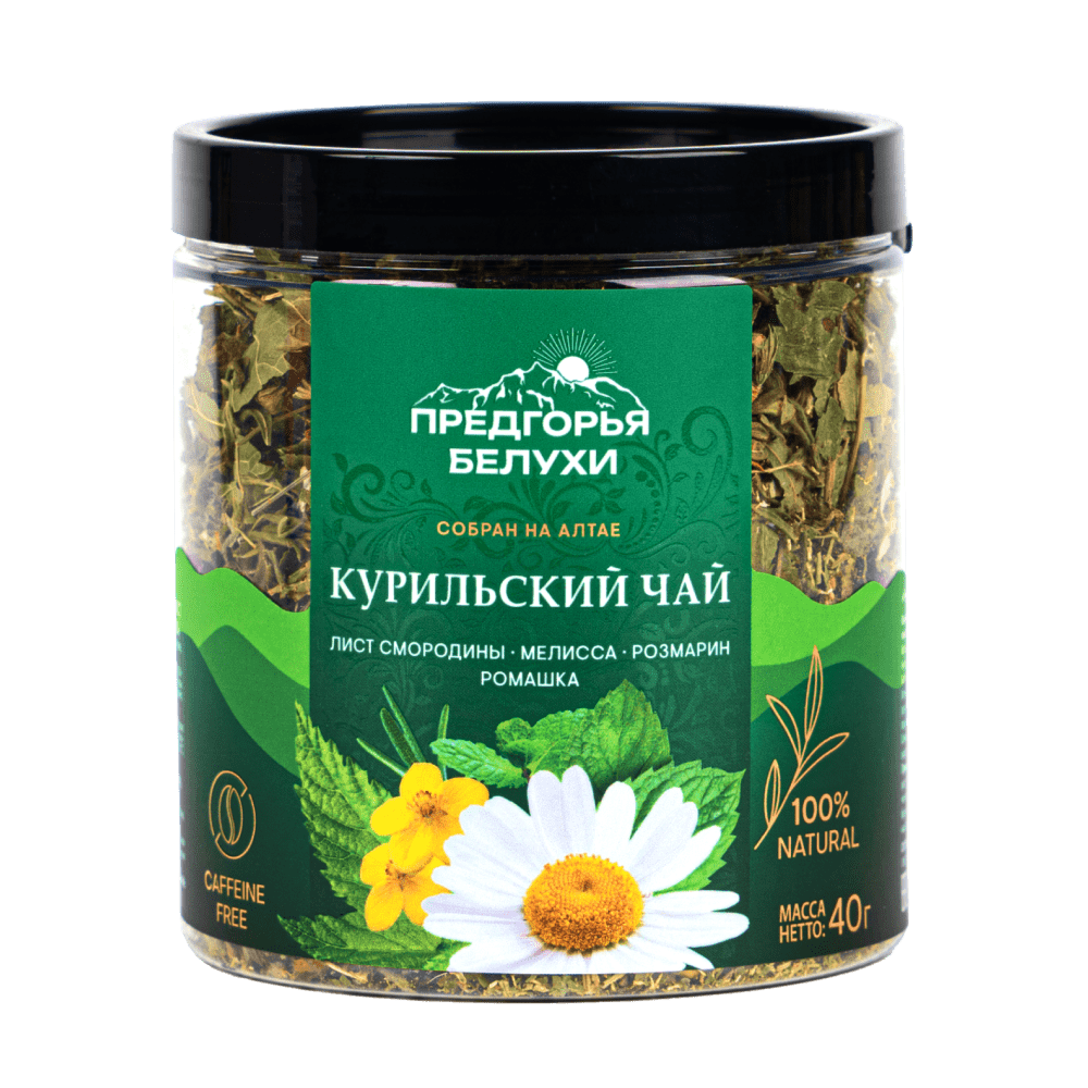 Курильский чай, лист смородины, мелисса, розмарин, ромашка 40 гр
